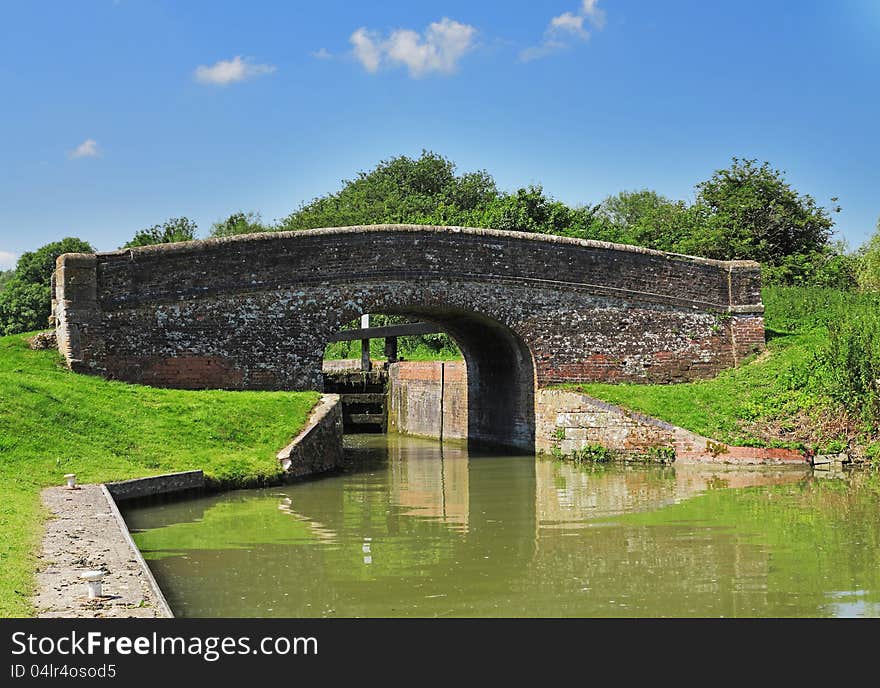 Bridge and Lock on an English Canal