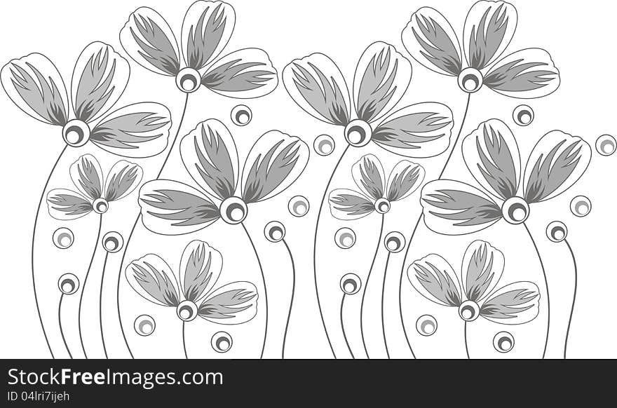 Vector flower border for beautiful designing and printing