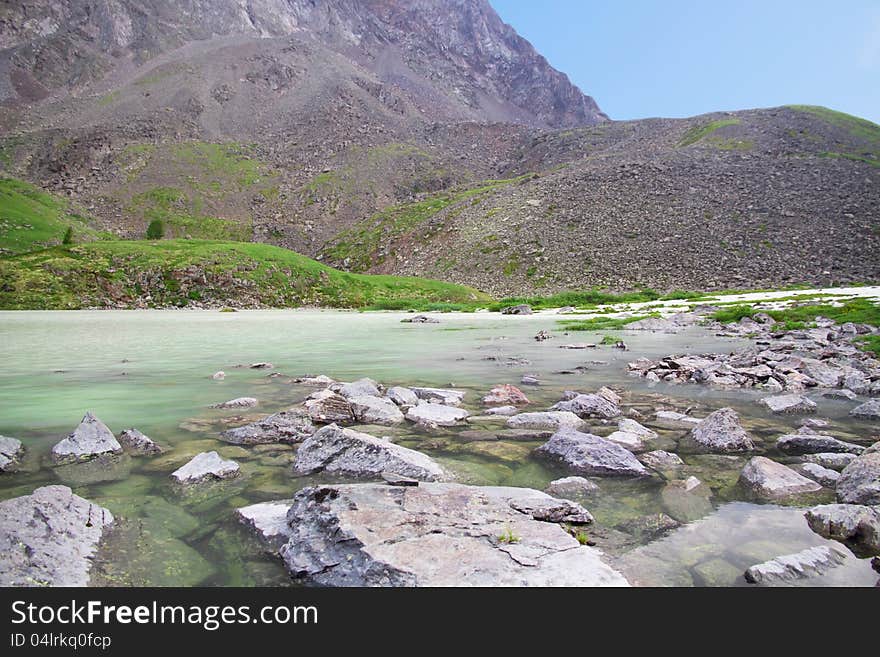 Lake in mountains