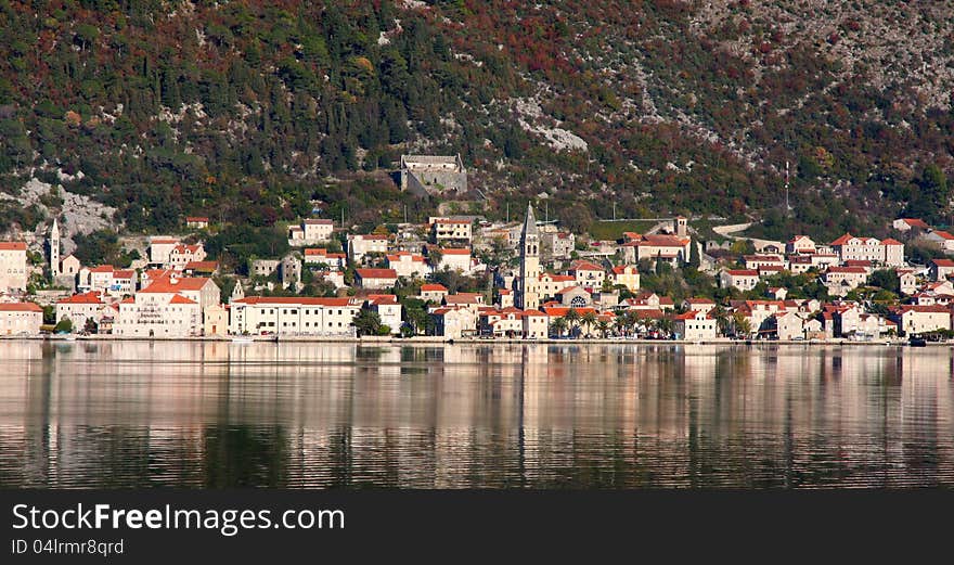 Details of Perast village near Kotor, Montenegro