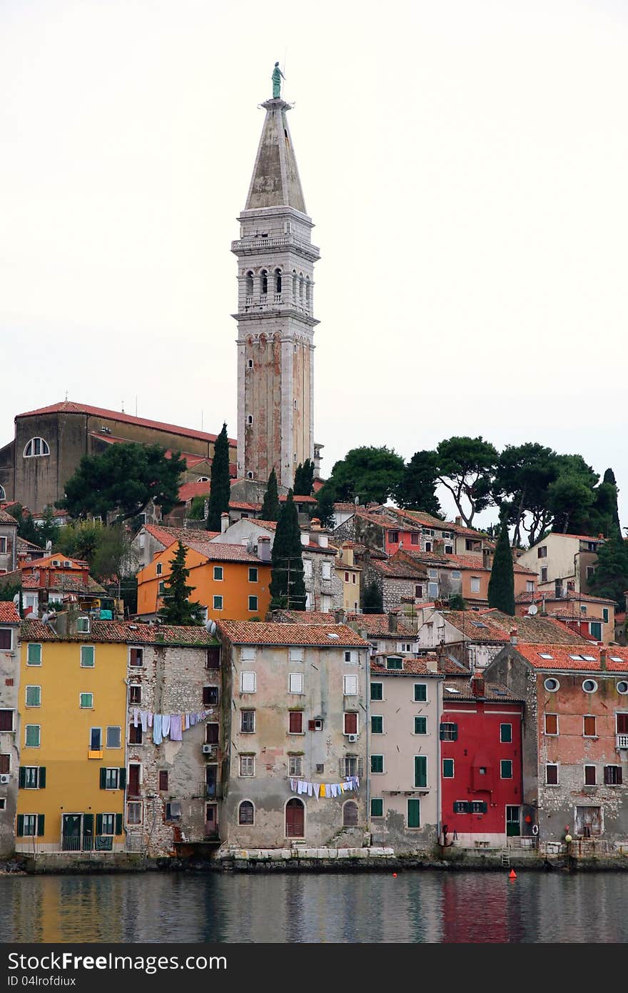 Rovinj old town, Cathedral of St. Euphemia in Istria, Croatia. Rovinj old town, Cathedral of St. Euphemia in Istria, Croatia