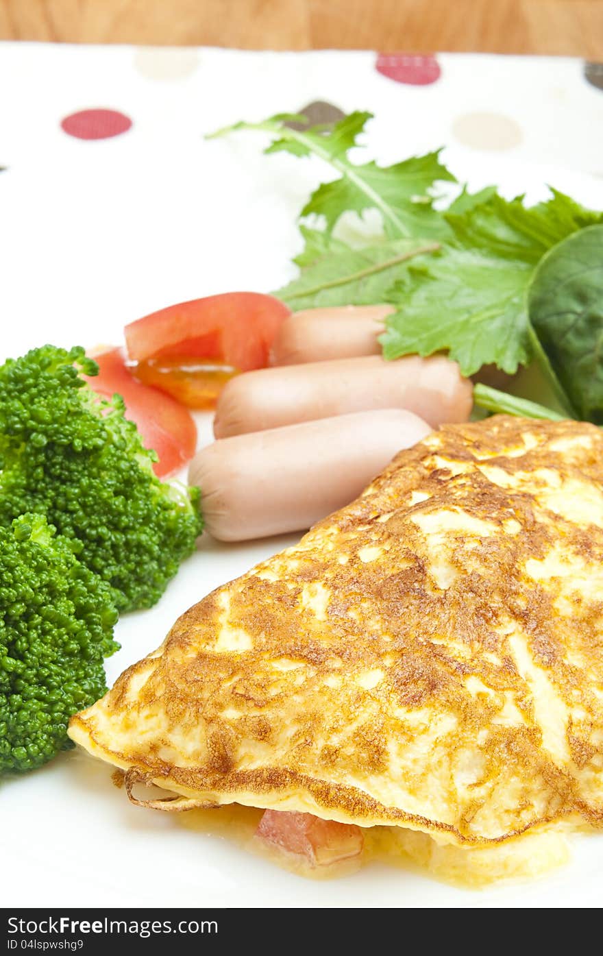 Omelet with sausage