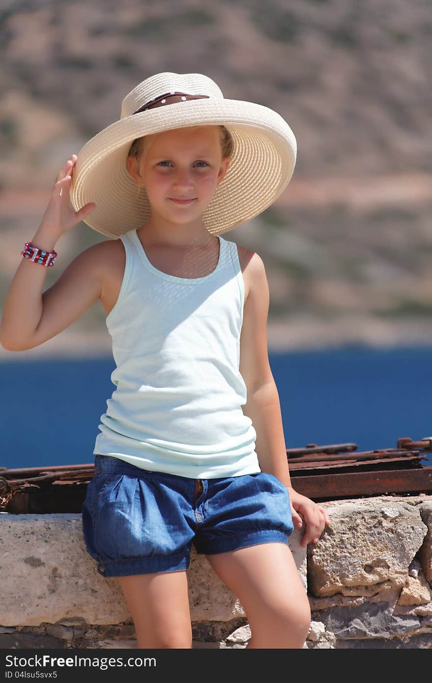 Girl in a big hat