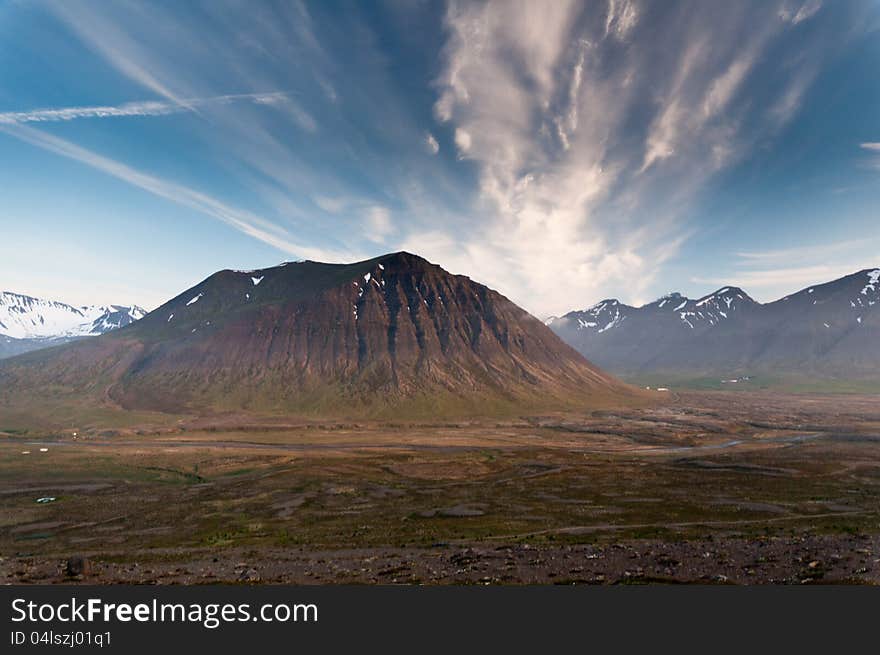 Huge Mountains In Iceland In Wonderful Light