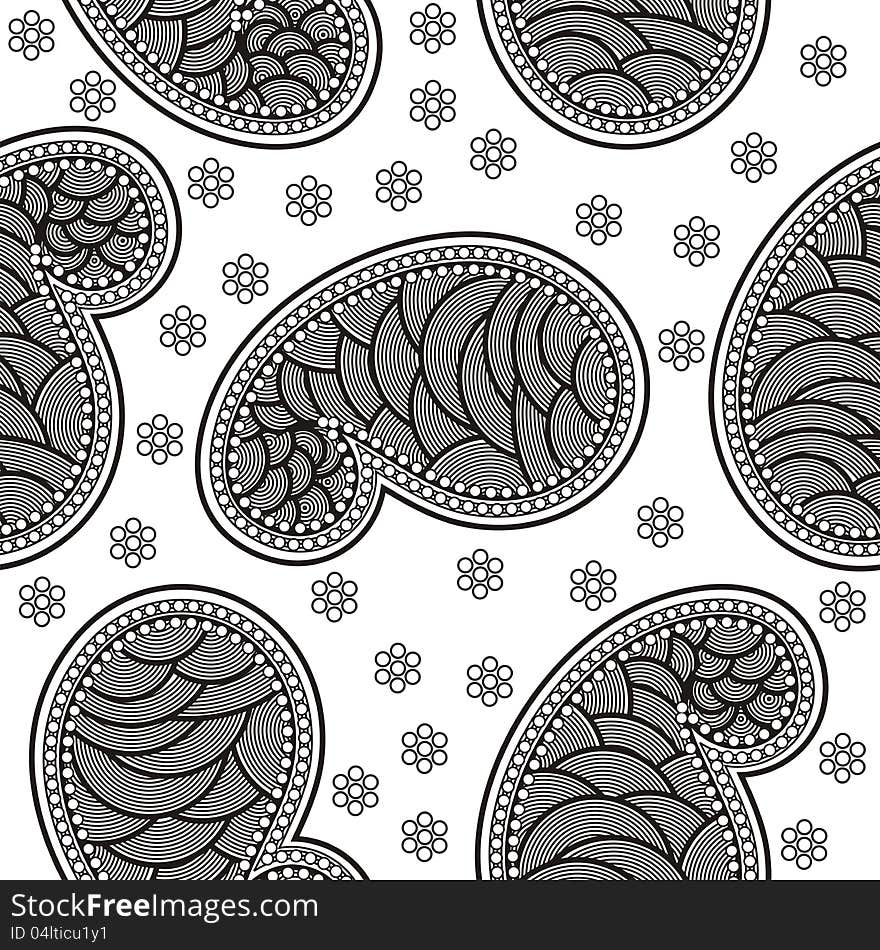 Vintage ornate seamless pattern for designing and printing