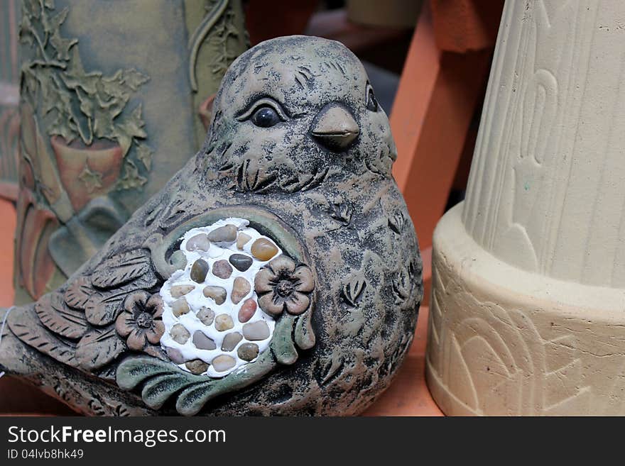 Adorable stone bird