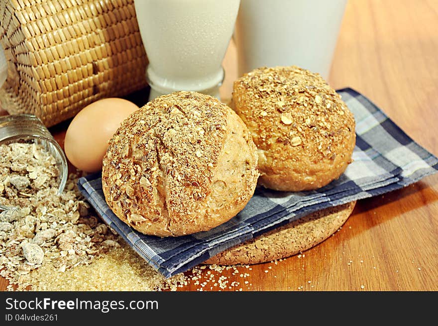 Rye multigrain breads for breakfast