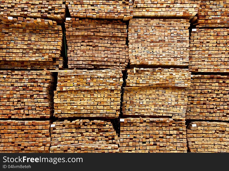 Stack of timber wood