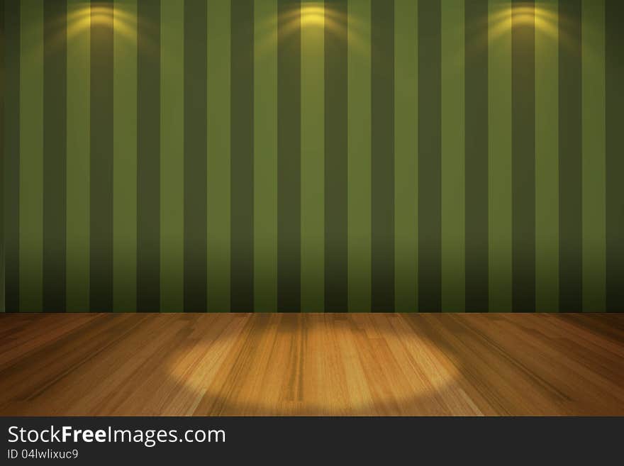 Interior rendering with empty room color wall and decorated with wooden floors. Interior rendering with empty room color wall and decorated with wooden floors.