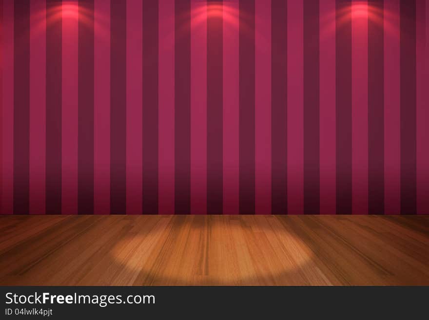 Interior rendering with empty room color wall and decorated with wooden floors. Interior rendering with empty room color wall and decorated with wooden floors.