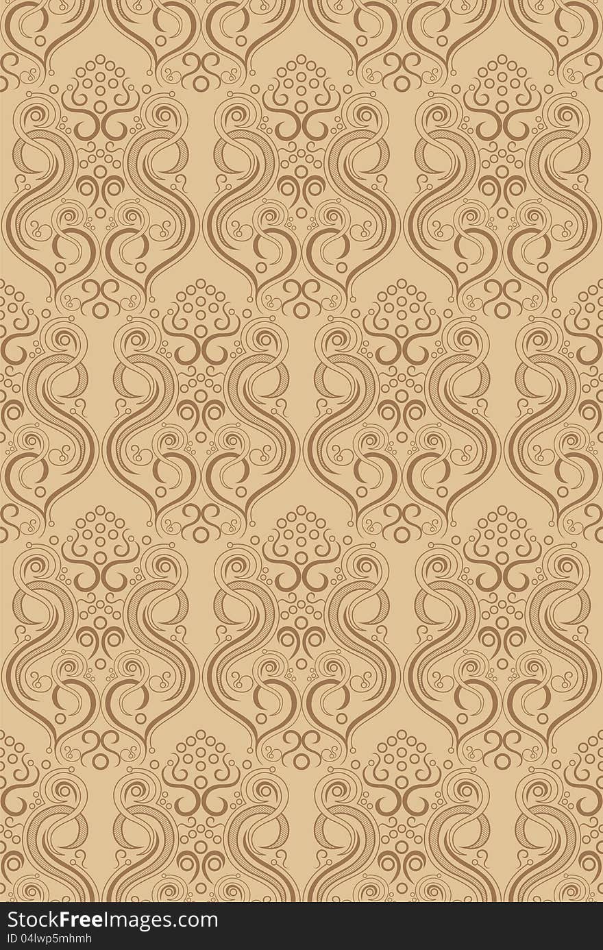 Seamless damask wallpaper