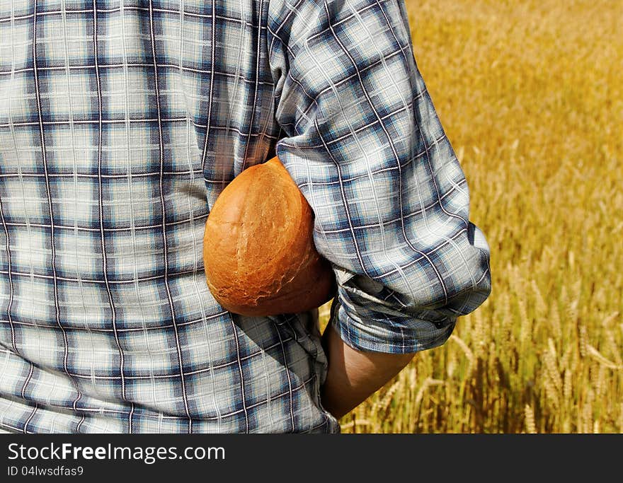 Man with bread.