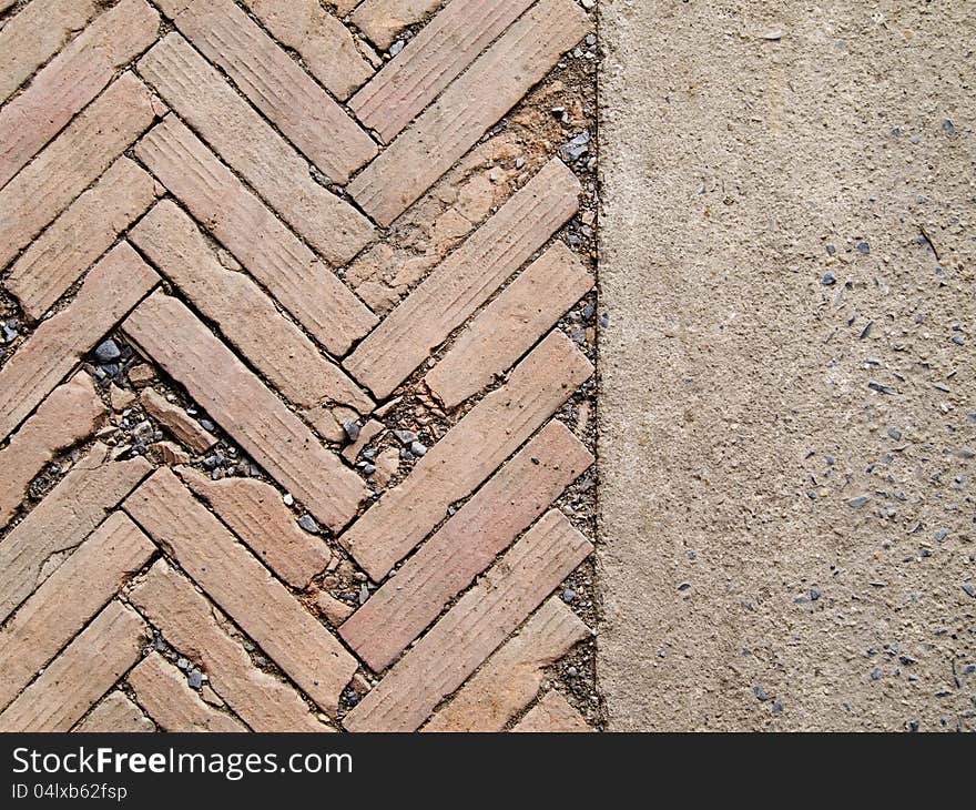 Herringbone brickwall and Stone bract pattern