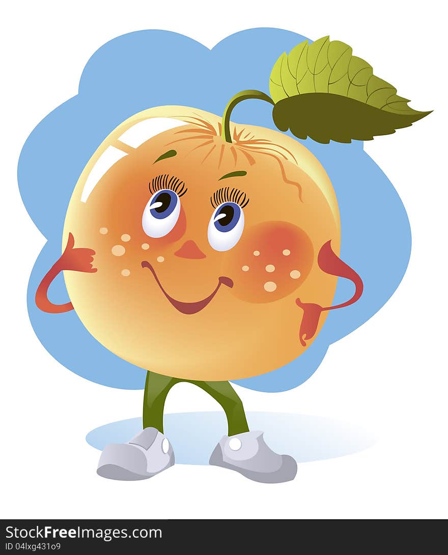 Cartoon image of an apple