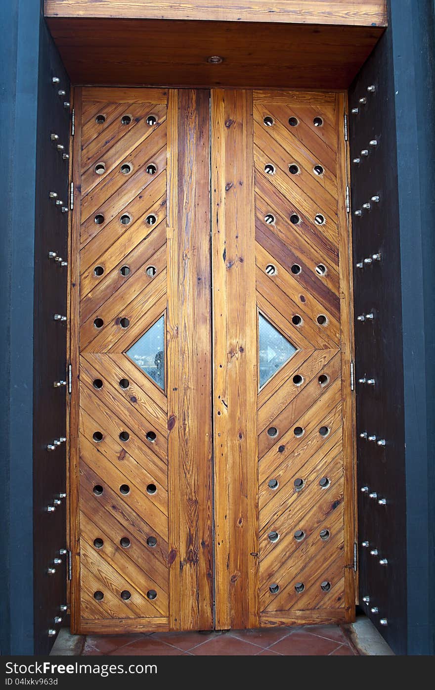 Old wood door as background