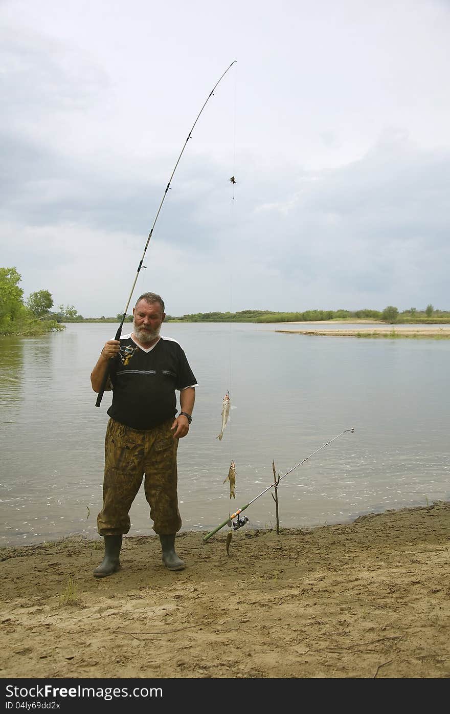 Fisherman on the river