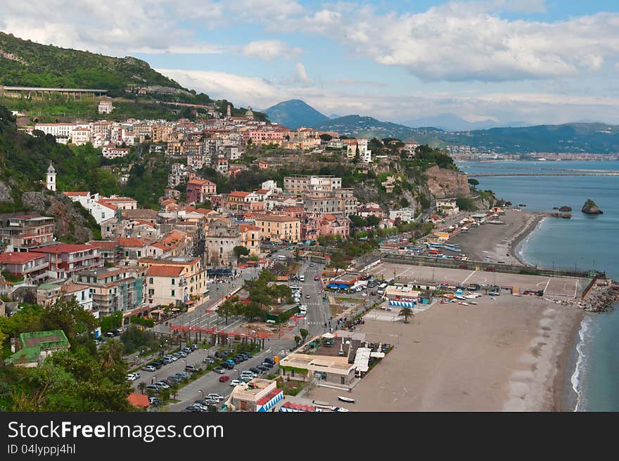 Panoramic view of Vietri sul Mare