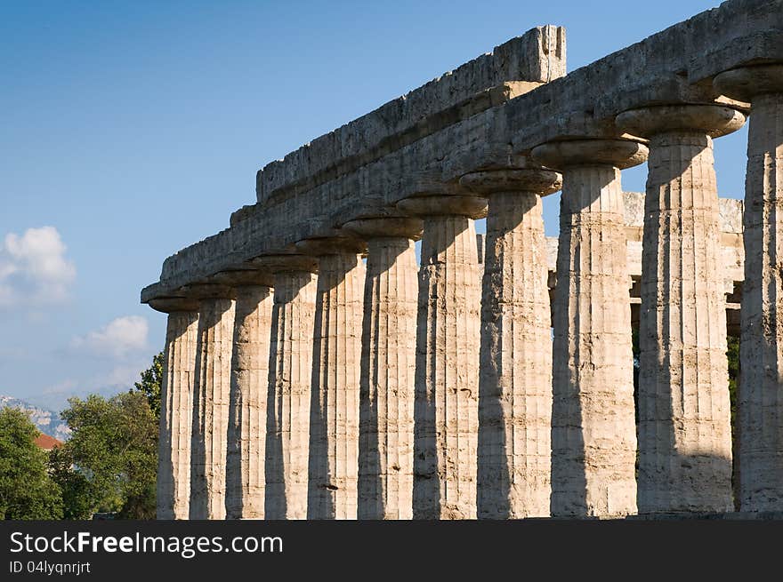 Temples of Paestum columns Valley