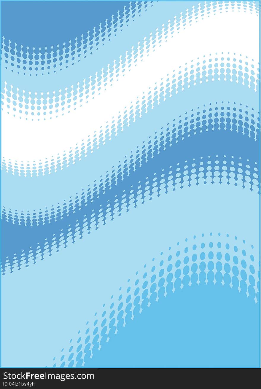 Abstract Blue Wave Dot Background