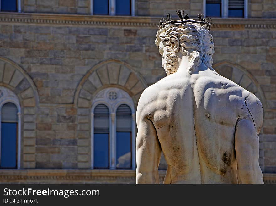 Detail of the fountain of Neptune in Signoria square, Florence, Italy. Detail of the fountain of Neptune in Signoria square, Florence, Italy