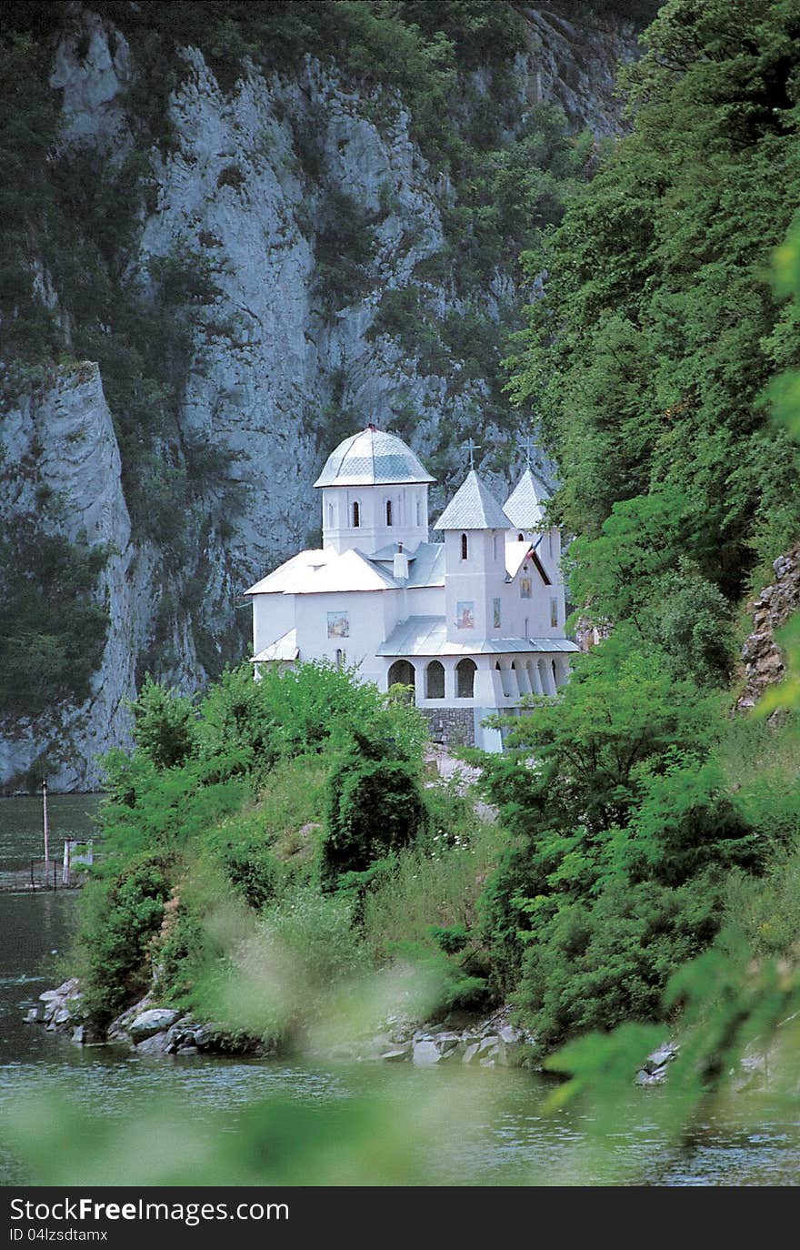 An orthodox monastery at Cazane region of Danube river, Romania. An orthodox monastery at Cazane region of Danube river, Romania