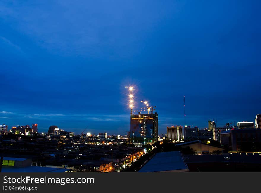 Construction site in Bangkok, Thailand.