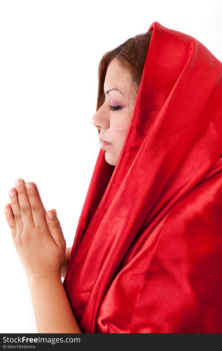 Happy Woman Praying