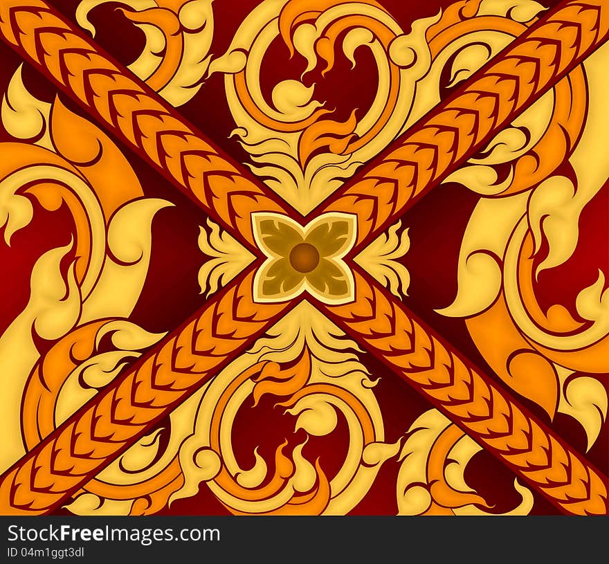 Thai art pattern background