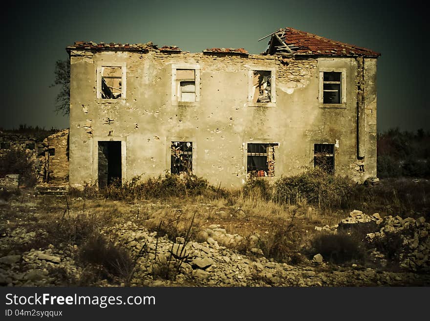 This neglected house is situated in the southern point of Europe. This neglected house is situated in the southern point of Europe.