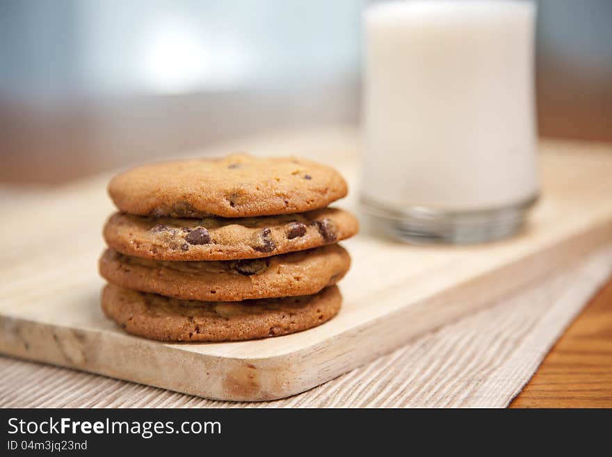 Stack Of Cookies & Milk