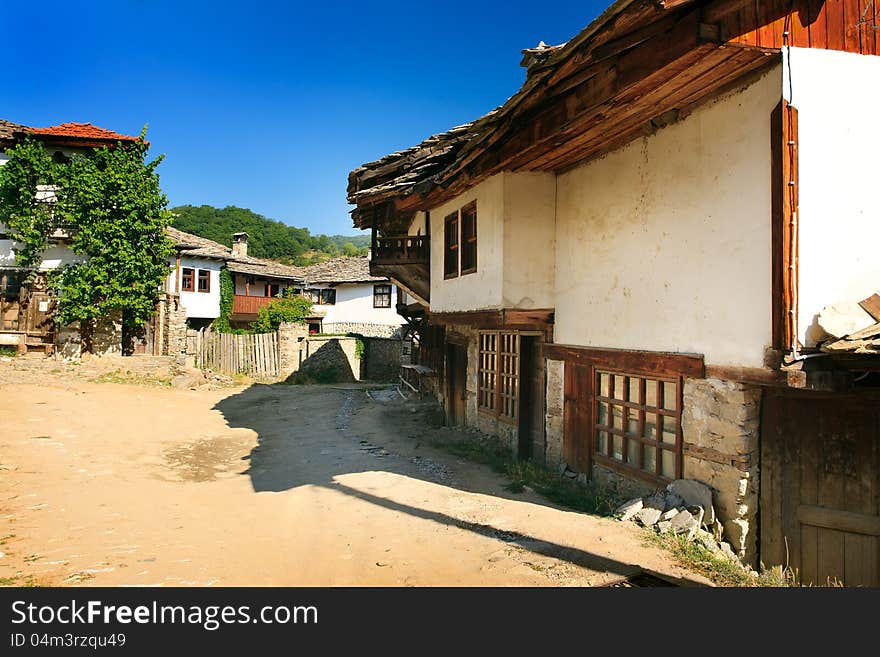 Little tourist village in the bulgarian mountains. Little tourist village in the bulgarian mountains.