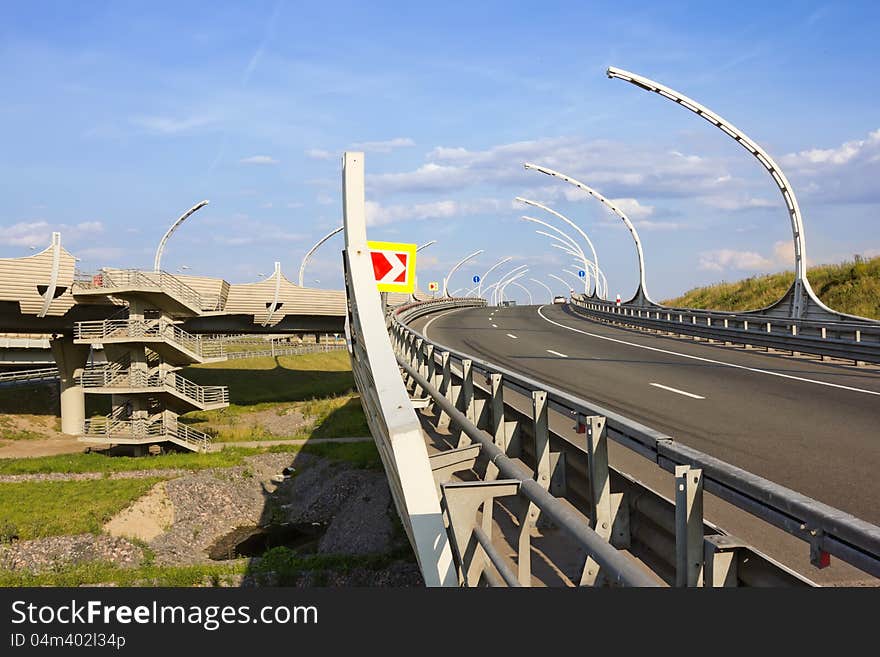 Junction of highways,highway overpass