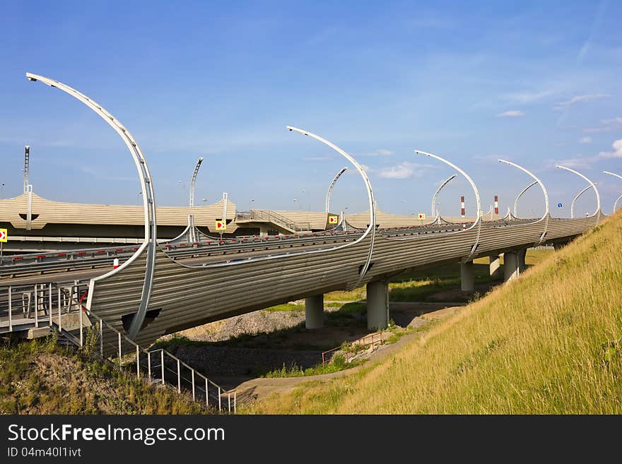 Junction of highways,highway overpass