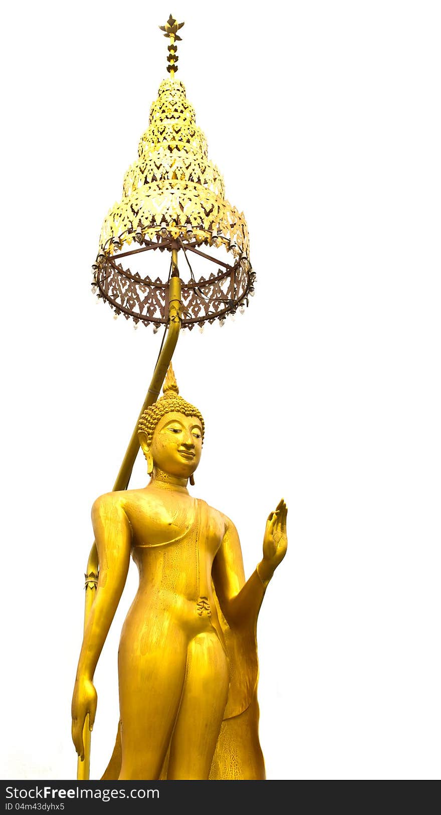 Golden Buddha Statue Isolated