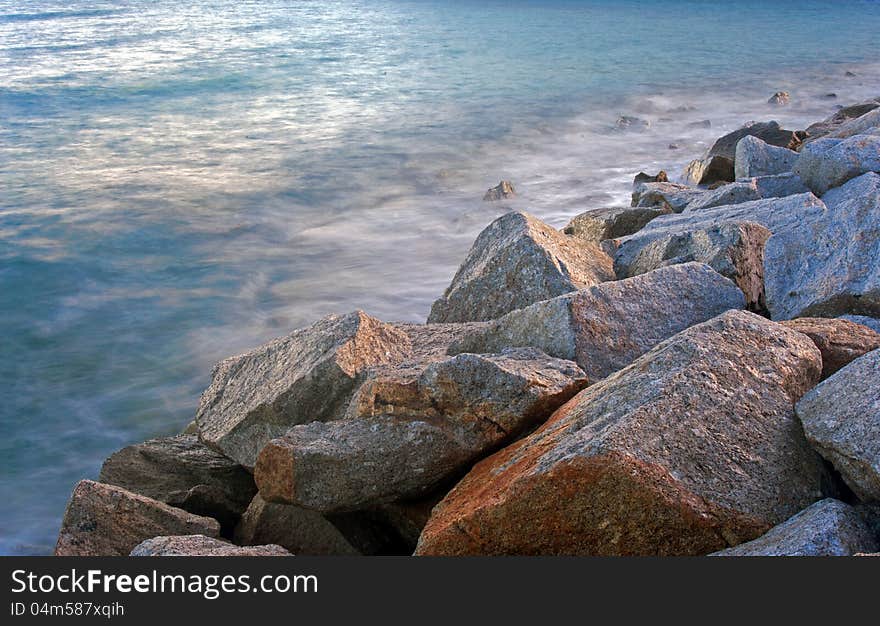 The coast of Rayong, Thailand. The coast of Rayong, Thailand.