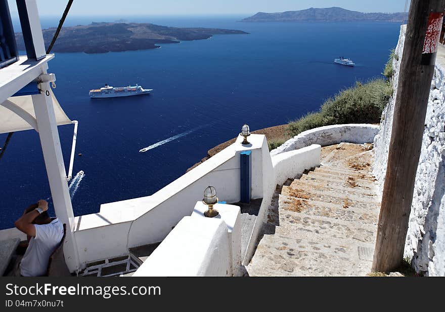 View Stairs In Day Leaving The Sea