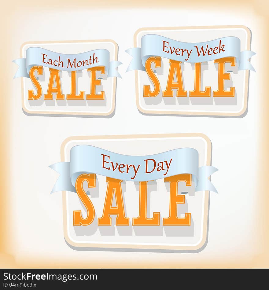 Discount labels. Vector