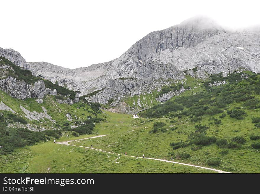 High mountain region at Italy's San Bernhardino mountain pass road