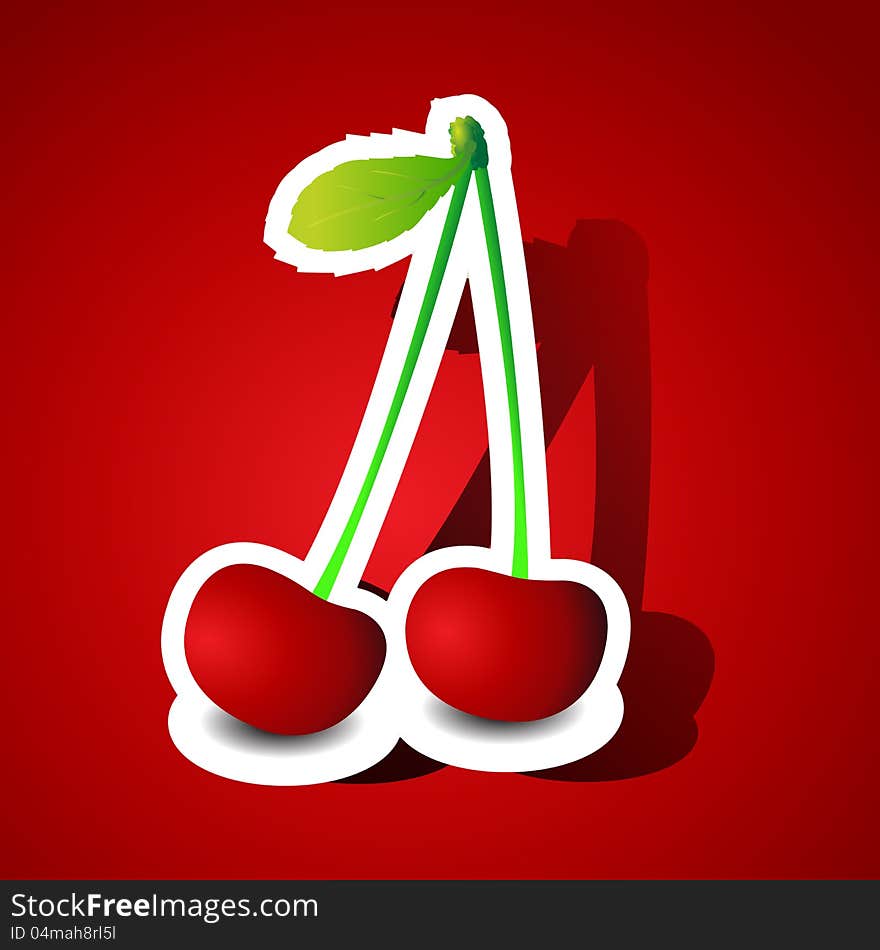 The cherry red, the result is a image has a red background.