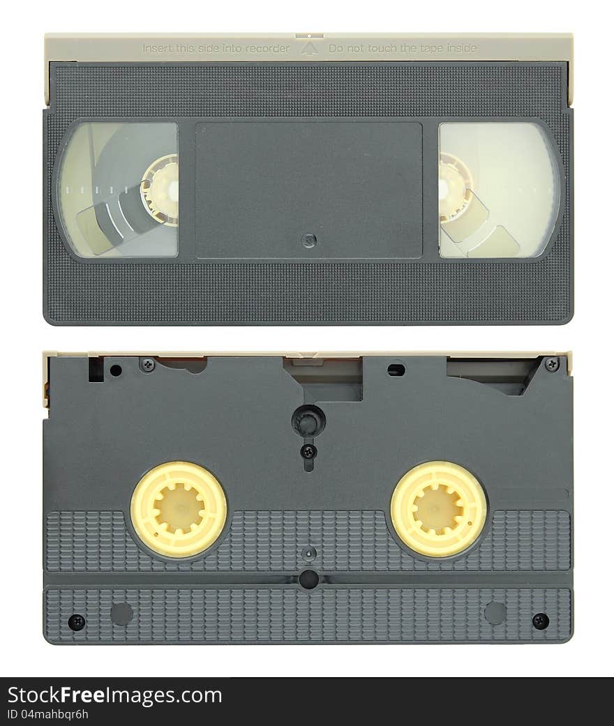 Video tape cassette isolated