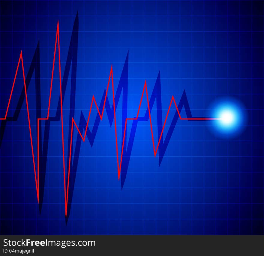 Abstract heart beats cardiogram illustration. Abstract heart beats cardiogram illustration