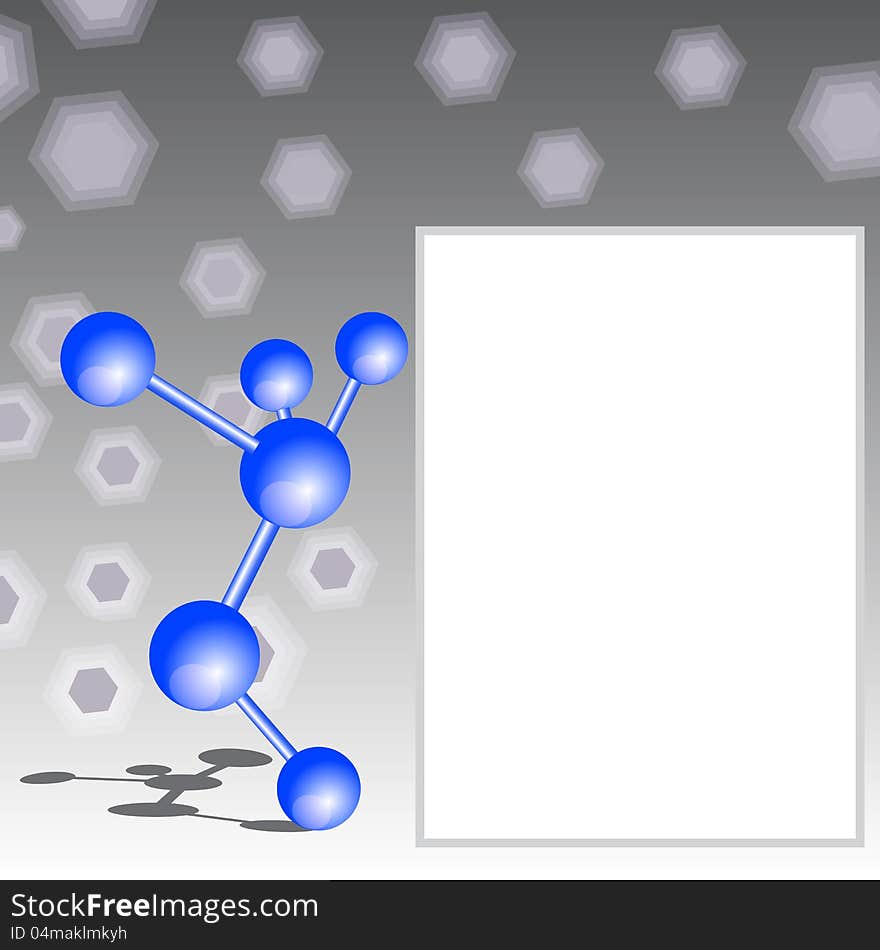 Abstract background of the molecular structure