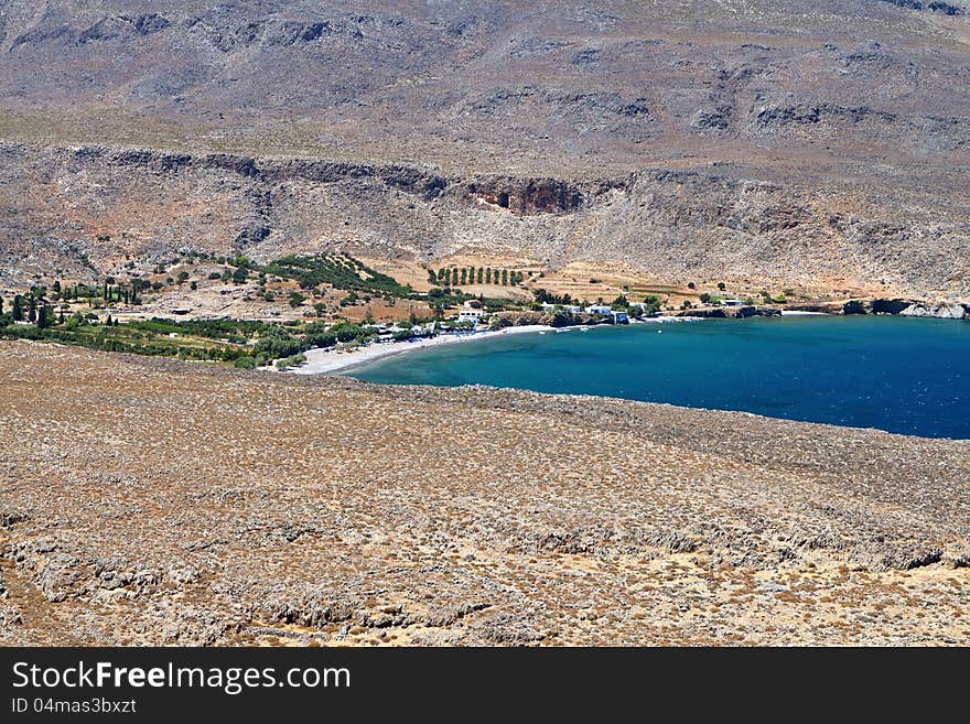 Scenic beach at Crete island, Greece