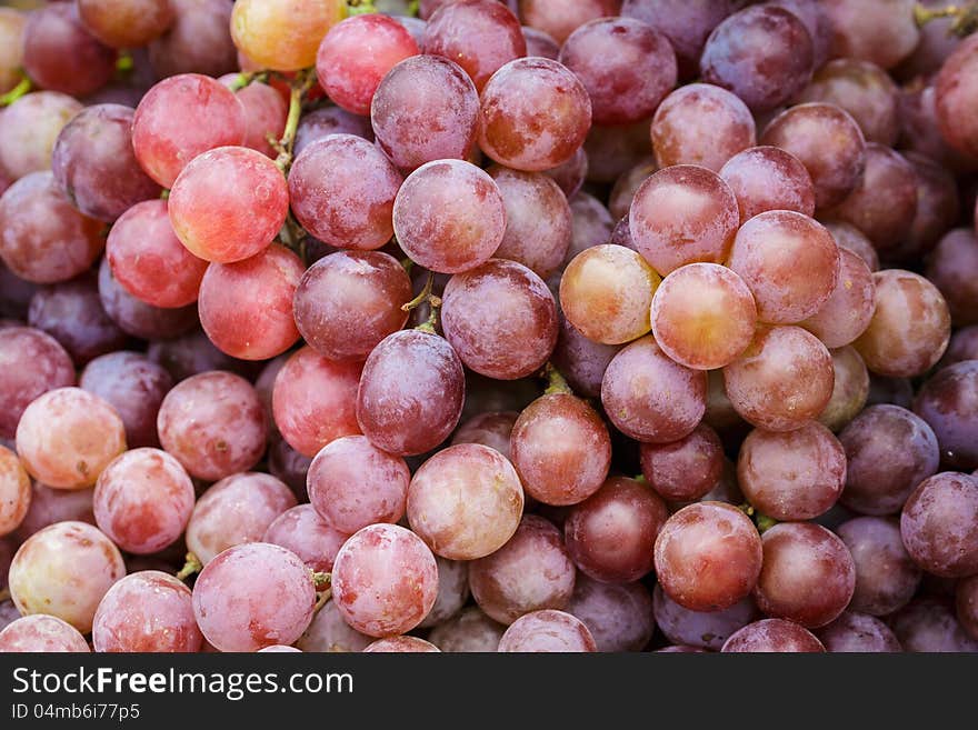 Closeup background of Red grapes