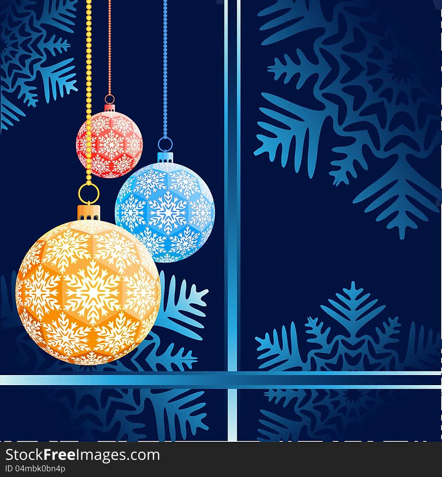 Balls for a decoration. Christmas. Vector illustration.