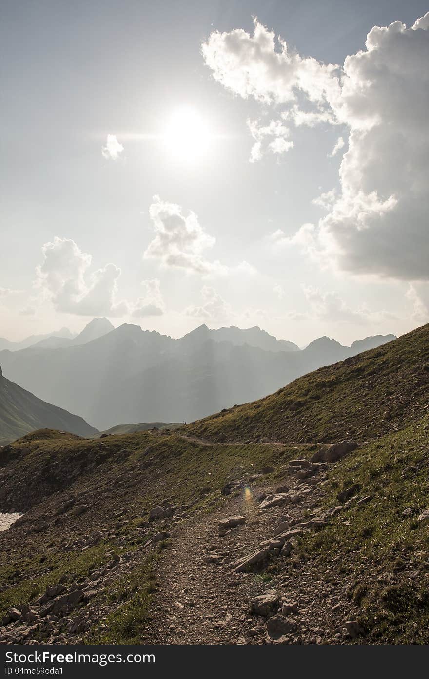 The Allgäu Alps in Germany where the Heilbronner Way passes through. The Allgäu Alps in Germany where the Heilbronner Way passes through.