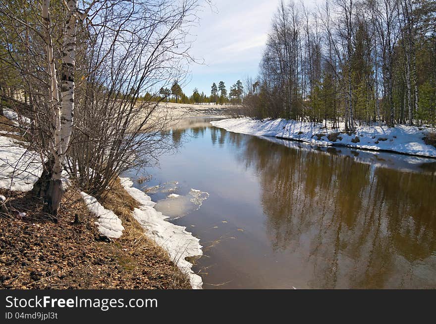 In Siberia, the long-awaited spring. Nature wakes up. In Siberia, the long-awaited spring. Nature wakes up