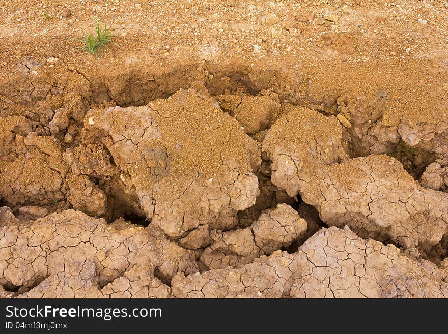 Gravel surface water erosion.