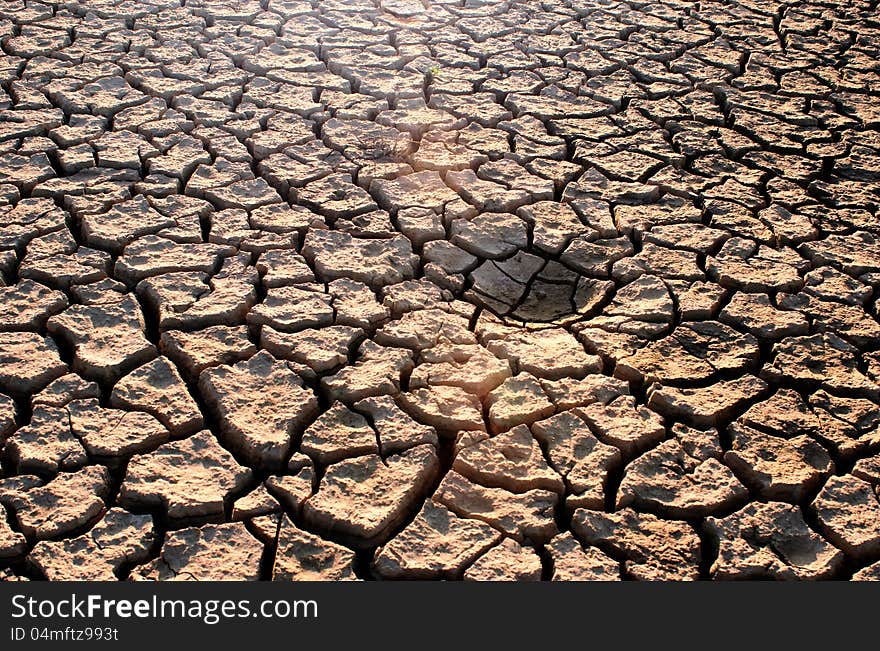 Dry cracked earth