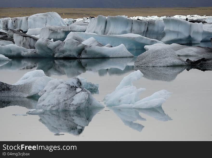 Melting ice on Jokulsarlon lagoon in Iceland. Melting ice on Jokulsarlon lagoon in Iceland